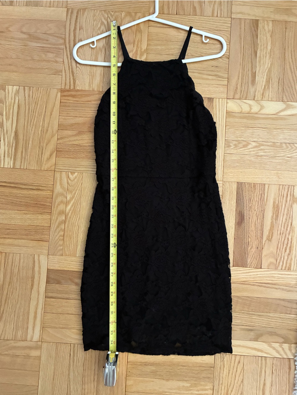 NWOT! Black Lace Mini Dress - Picture 3 of 7